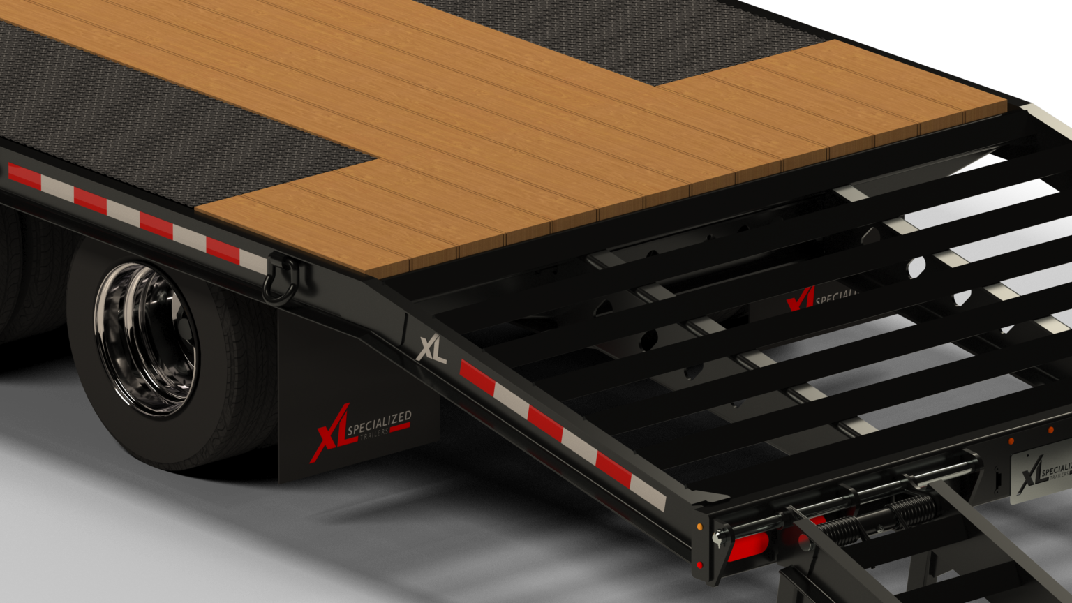 Rendering of XL Tag trailer, back deck and ramps